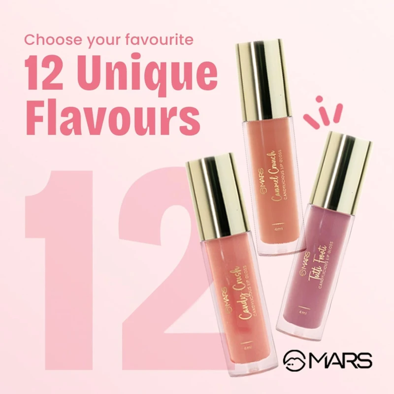 MARS Candylicious Sheer Lip Gloss for Women | Hydrating & High Shine | Lightweight | Non-Sticky | Enriched with Vitamin-E, Hyaluronic Acid & Avocado Ester (4.0ml) (05-JELLY BEAN) thumbnail 2